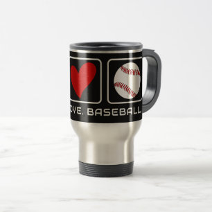 Mug De Voyage Baseball de texte et de couleur personnalisés