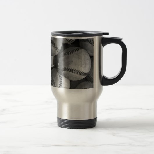 Mug De Voyage Baseball noir et blanc (Droit)