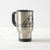 Mug De Voyage basset blanc (Devant gauche)