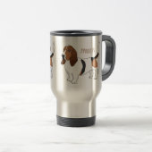 Mug De Voyage Basset hound dessin de chien (Devant droit)