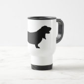 Mug De Voyage Basset Hound (noir) (Devant droit)