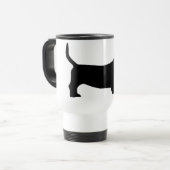 Mug De Voyage Basset Hound (noir) (Devant gauche)