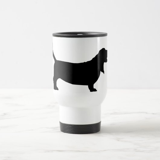 Mug De Voyage Basset Hound (noir) (Centre)