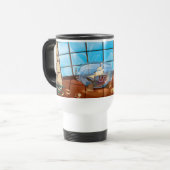 Mug De Voyage Bateau dans une bouteille en mer (Devant gauche)