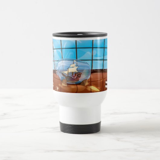 Mug De Voyage Bateau dans une bouteille en mer (Centre)