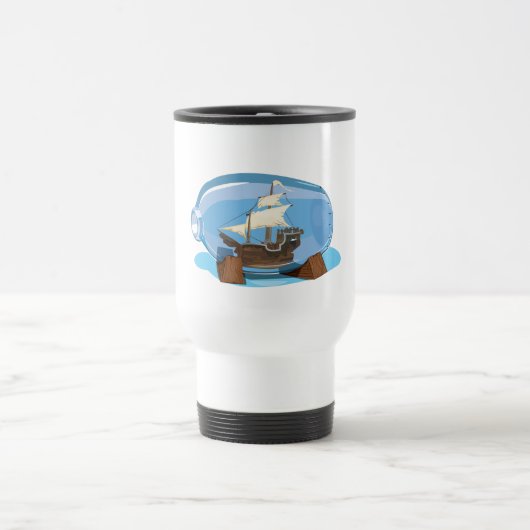 Mug De Voyage Bateau dans une bouteille en mer (Centre)