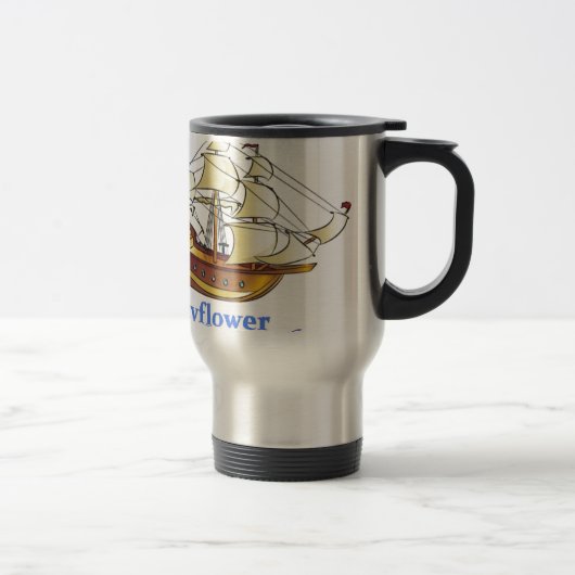 Mug De Voyage Bateau de navigation de descendant de fleur (Droit)