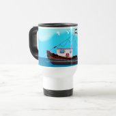 Mug De Voyage Bateau de pêche (Devant gauche)