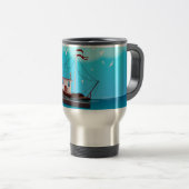 Mug De Voyage Bateau de pêche (Devant droit)