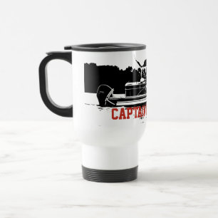 Mug De Voyage Bateau Ponton personnalisé Voyage Mug en noir