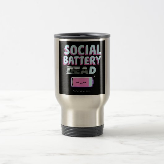 Mug De Voyage Batterie sociale : mort (Centre)