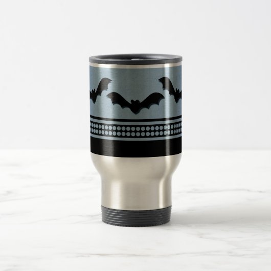 Mug De Voyage Batty Halloween Mug, bleu clair (Centre)