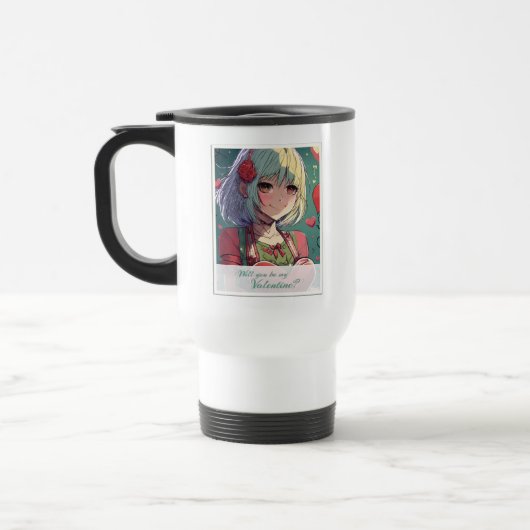 Mug De Voyage Be My Valentine in Manga Style 33420 (Gauche)