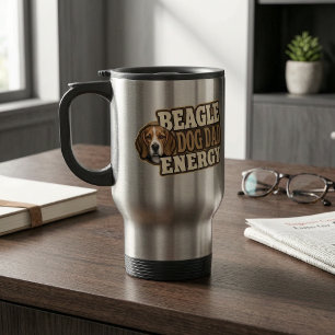 Mug de voyage Beagle Dad Energy