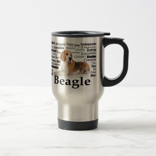 Mug De Voyage Beagle Traits Voyage Musique (Droit)