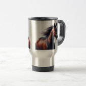 Mug De Voyage Beau Cheval Brown Nom personnalisé (Devant droit)