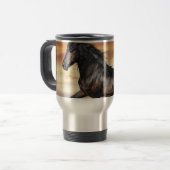 Mug De Voyage Beau Cheval Noir (Devant gauche)