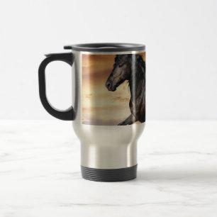 Mug De Voyage Beau Cheval Noir