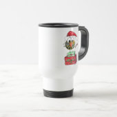 Mug De Voyage Beau Oiseau de Noël Whimsical (Devant droit)