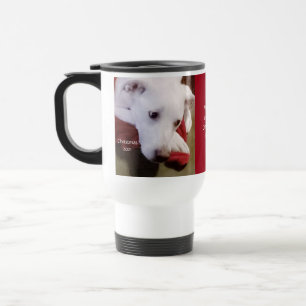 Mug De Voyage Beau Snowy Blanc Chien Chien Chien Rouge Noël