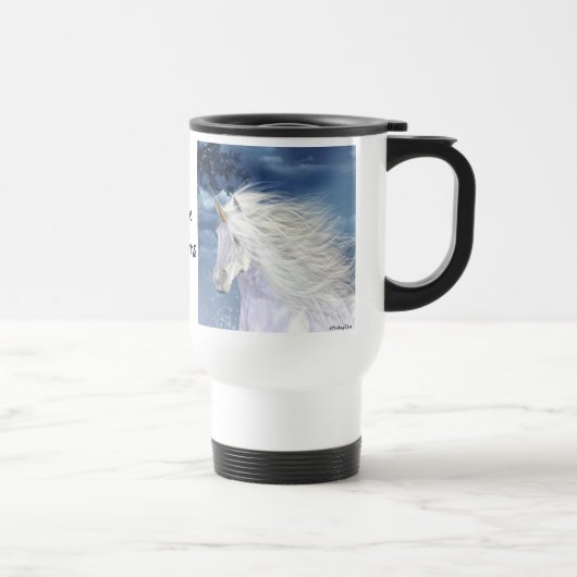 Mug De Voyage Beauté de blanc de licorne (Droite)