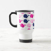 Mug De Voyage Beaux Baleines, Motif De Baleines, Votre Nom (Gauche)