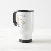 Mug De Voyage Bébé attendu - T-shirts et cadeaux de cigogne (Devant gauche)