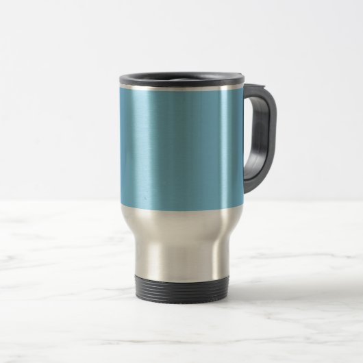 Mug De Voyage Bébé bleu (couleur solide) (Devant droit)