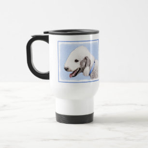 Mug De Voyage Bedlington Terrier Peinture - Art Chien original