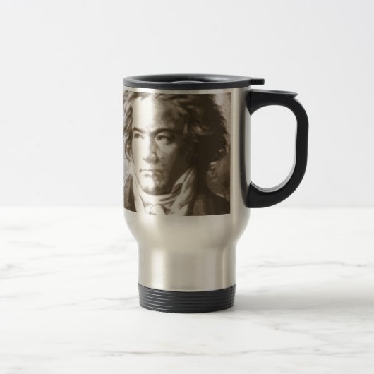 Mug De Voyage Beethoven À Sepia (Droit)