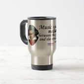 Mug De Voyage Beethoven sur la musique (Devant gauche)