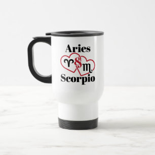 Mug De Voyage Bélier et Scorpion Couple Zodiaque Astrologie Cœur