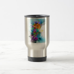 Mug De Voyage Belle aquarelle colorée Couleur éclat Musique