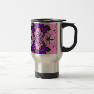 Mug De Voyage Belle Bébé rose Floral Purple Shade Motif Art
