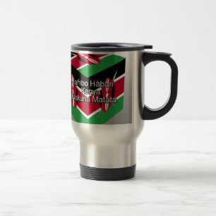 Mug De Voyage Belle Belle Cube Kenyane Drapeau avec salutation