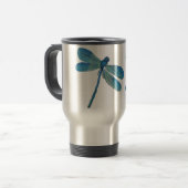 Mug De Voyage Belle Dragonfly Pink Flower Art original (Devant gauche)