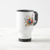 Mug De Voyage Belle Fleurs Design-58576 (Devant droit)