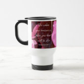 Mug De Voyage Belle Fleurs roses Votre trésor Bible Verse (Gauche)