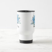 Mug De Voyage Belle Flore Bleue Rétro (Centre)