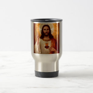 Mug De Voyage Belle image religieuse Sacré Coeur de Jésus