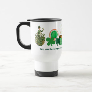 Mug De Voyage Bénédiction des Shamrocks irlandais chanceux Saint