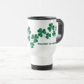 Mug De Voyage Bénédiction des Shamrocks verts chanceux Saint-Pat (Devant droit)