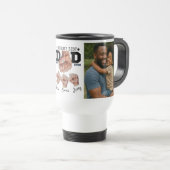 Mug De Voyage Best Father Ever Personalized Photo Collage (Devant droit)