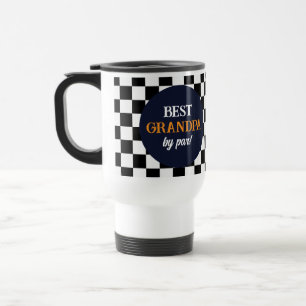 Mug De Voyage Best Grandpa Modern À damiers Motif