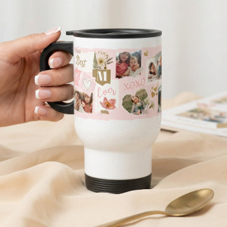 Mug De Voyage Best Mom Ever Scrapbook Photo Collage Gift for Mom