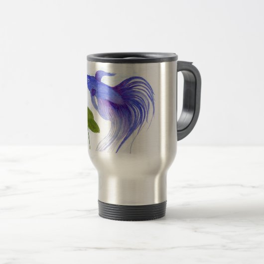 Mug De Voyage Bêta bleu (Devant droit)
