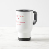 Mug De Voyage Bientôt Mme Personnalisé Rouge Rétro (Devant droit)