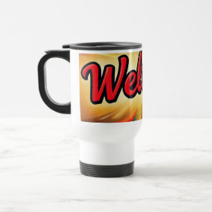 Mug De Voyage Bienvenue joli design sur 