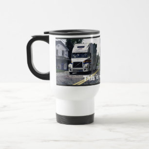 Mug De Voyage Big Rig Camion de transport blanc pour camions et