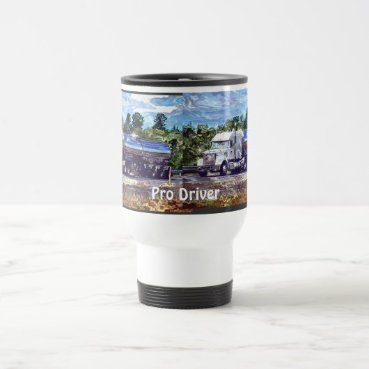 Mug De Voyage Big Rig Camion de transport blanc pour camions et  (Centre)
